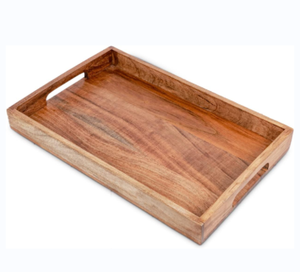 Bandeja de servir de madera en acacia, mango, pino, rojo y otras maderas. Diseño decorativo y personalizado, gran éxito de ventas 2026. - Product Image 1
