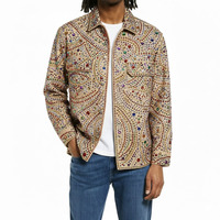 Chemises en jean pour hommes, design personnalisé OEM 2024, haute qualité, écologiques, séchage rapide, vêtements décontractés, respirants, tricotés, pour adultes