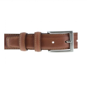 Ceinture de luxe pour homme en cuir de vachette marron clair, personnalisable, 3,5 cm, style décontracté, avec boucle en alliage, plusieurs tailles disponibles - Product Image 3