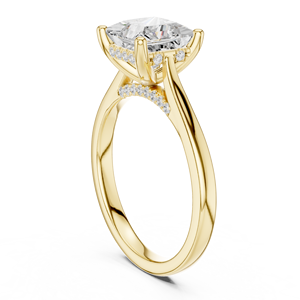 Bague en or plaqué avec diamant de laboratoire certifié IGI, bijoux fins élégants pour femmes, cadeau de bureau/carrière, anniversaire, tenue de mariée - Product Image 5