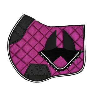 Ensemble de tapis de selle personnalisables roses brillants de qualité supérieure pour le dressage et le saut d'obstacles, avec doublure en tissu confortable – Fournitures d'équitation - Product Image 5