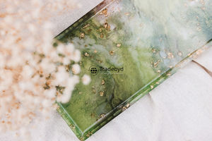 Bandeja de Resina Moderna Premium Hecha a Mano, Elegante Plato de Servir Móvil para el Hogar Tradebyd - Product Image 6