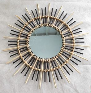 Espejo de Ratán de Lujo Tejido a Mano Personalizado HOT 2026, Decoración de Pared Vintage Antigua de Vietnam para el Hogar y el Baño - Product Image 3