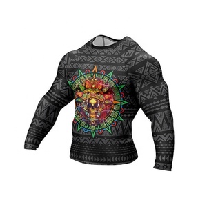 Rashguard de haute qualité personnalisé imprimé par sublimation pour MMA, BJJ, Muay Thai, respirant, séchage rapide, anti-UV, anti-bactérien - Product Image 4