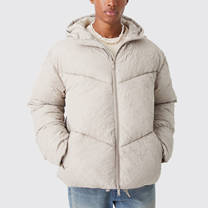 Veste matelassée pour homme, taille plus, épaisse et chaude, avec logo personnalisé, pour l'hiver - Product Image 1