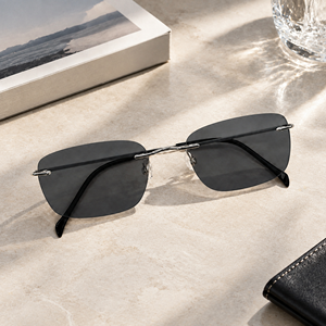 Frameless Eyeglasses Anti Blue Light UV420 Square Titanium Lightweight Pure Titanium Custom Rx Designer - Product Image 6
