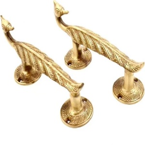 Designer Brass with pull door handle Customizable With Passage Privacy Bar door <b>knobs</b> with metal - Product Image 2