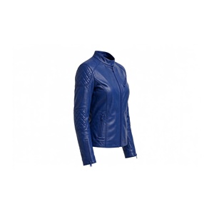 Blouson moto en cuir PU personnalisé pour homme, col montant, fermeture éclair, coupe ajustée, couleur unie, manches classiques, idéal pour l'automne - Product Image 4