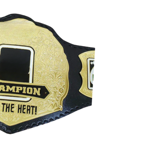 เข็มขัดแชมป์ Lay the Heat ดีไซน์แผ่นทองพร้อมสายสีดำ เข็มขัดสะสมคุณภาพสูง - Product Image 4