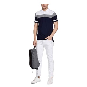 เสื้อโปโลผู้ชายคุณภาพสูง แขนสั้น ผ้าคอตตอนเจอร์ซีย์ แห้งเร็ว ใส่สบายผิว - Product Image 3