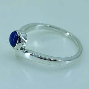 <b>Lapis</b> <b>Lazuli</b> <b>Ring</b> 925 Sterling Silver Handmade Boho Statement Promise Jewelry for Women Natural Round Shape Gemstone Jewelry - Product Image 2