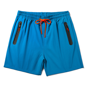 Quick Dry Casual Breathable 5 Inch Inseam Swim <b>Trunks</b> with Waterproof Zipper Pocket Elastic Waist Board Shorts for <b>Men</b> - Product Image 1