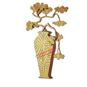 Escultura de florero de mesa única para sala de estar, Escultura Moderna de alta calidad en base de mármol, escritorio, escultura de aluminio - Product Image 1