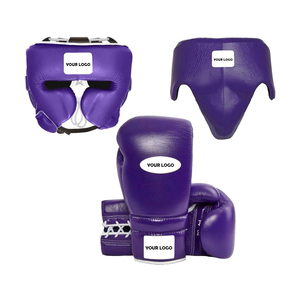 Ensemble d'entraînement de boxe et de kickboxing professionnel personnalisé de haute qualité en cuir véritable pour la compétition et le sparring - Product Image 2