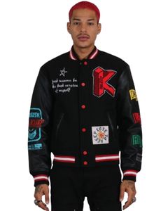 Custom <b>Patchwork</b> Wool <b>Jacket</b> Embroidery Patches Vintage Letterman College Baseball Bomber Varsity Casual Fleece Lining - Product Image 6