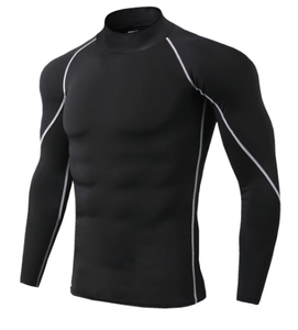 T-shirt de sport à manches courtes pour homme, compression, séchage rapide, fitness, gym, course à pied, musculation, rashguard athlétique ajusté - Product Image 3