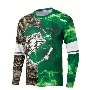 Chemise de pêche unisexe respirante, couleur unie, manches longues, UPF50+, logo personnalisé, sublimation, anti-UV, OEM, ODM, vente en gros - Product Image 1