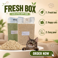 Litière pour chat au tofu OEM, marque privée, à base végétale, agglomérante, fournisseur, emballage personnalisé, vente en gros pour les propriétaires de marques