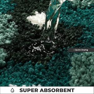 Tapis de salle de bain en microfibre personnalisés, élégants, aux motifs vibrants, en peluche tuftée, doux et absorbants, avec support antidérapant en TPR, pour la porte - Product Image 6