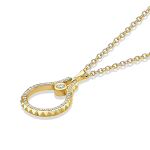 Collier pendentif goutte d'eau pour femme, plaqué or 18 carats, alliage de diamants, chaîne classique, bijoux à porter au quotidien - Product Image 3