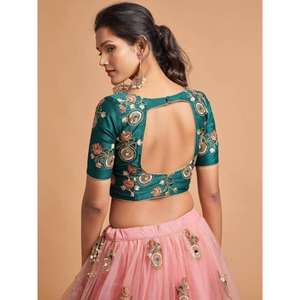Incroyable filet brodé de fil de pêche pour mariage Lehenga Choli - Product Image 1