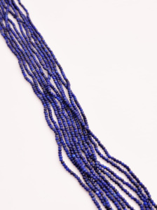 Cuentas facetadas de lapislázuli natural de 2 mm para la elaboración de joyería fina con piedras preciosas - Product Image 2