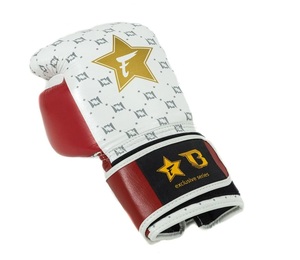 นวมชกมวย Fairtex Booster หนังวัวแท้ ระบายอากาศได้ดี ซับเหงื่อ น้ำหนักเบา ปิดด้วยแถบตีนตุ๊กแก สีแดงขาว รุ่นพิเศษ - Product Image 3