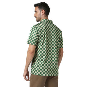 Men's Casual for T-<b>Shirt</b> 100% Cotton Plus Size Comfortable Breathable Short Sleeve <b>Half</b> <b>Button</b> Design Pocket Front Print Color - Product Image 4