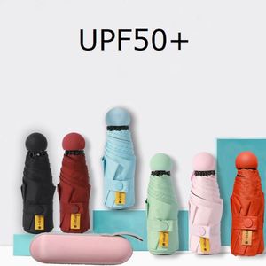 Portable Folded Ultralow-Light 5 Folding Sunblock Uv Mini <b>Pocket</b> Umbrella - Product Image 2
