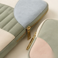 Ensemble de pochettes pour ordinateur portable en toile, patchwork, avec fermeture éclair, grande capacité, pochette souple, écologique, réutilisable, sac pour documents informatiques