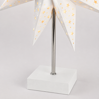 Weihnachtliche Papierstern-LED-Tischlampe mit Warmweißem Licht Dekorative Nachttischlampe für Schlafzimmer Festliche Heimdekoration
