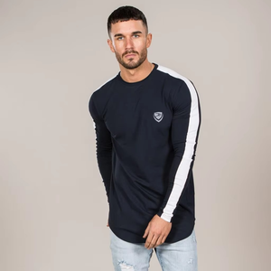 T-shirt décontracté à col rond en coton pour homme, personnalisé, doux, respirant, grande taille, pour l'entraînement quotidien - Product Image 1