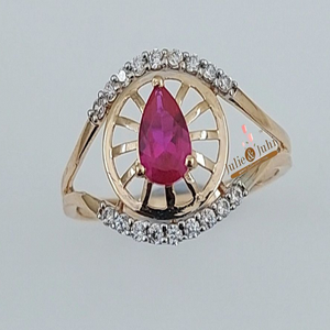 Anillo de oro real de 22 quilates para mujer, con un elegante acabado mate, ideal para joyería nupcial, compromisos, eventos y uso diario. - Product Image 1