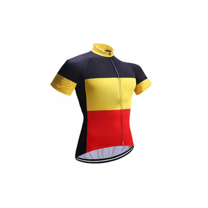 Ensemble maillot et short de cyclisme pour homme, couleurs du drapeau belge, rouge, jaune, noir, manches courtes, vêtements de performance - Product Image 3