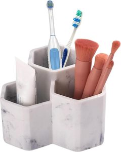 L Toothbrush <b>Holder</b> for Bathrooms Toothpaste <b>Holder</b> Stand Bathroom Organizer for Toothbrush <b>Makeup</b> <b>Brushes</b> <b>Holder</b> - Product Image 1