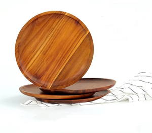 Artisan Handmade Wooden Serving Plate Crafted from Japanese Acacia Mango Wood and Decorative Epoxy Resin Emerald Finish - Product Image 5