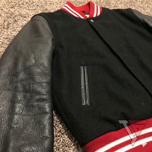 Custom Leather Sleeve Chain Chenille Embroidery <b>Bomber</b> Flight Baseball Vintage Letterman <b>Varsity</b> <b>Jacket</b> for <b>Men</b> - Product Image 3