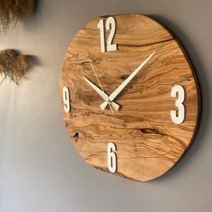 Reloj de madera para sala de estar, reloj de madera decorativo para oficina, reloj de pared grande de madera, elegante reloj de pared, diseño de interiores - Product Image 3