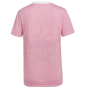 Women V-Neck Short Sleeve T-<b>Shirt</b> Pink 100% Polyester Quick Dry Casual Spring Summer Regular Fit - Product Image 6
