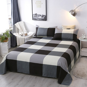 Draps de lit double unisexes en coton brossé doux pour la peau, pour dortoir étudiant - Product Image 3