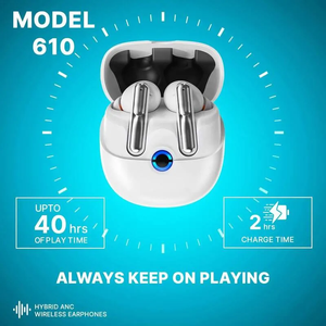 Audífonos Inalámbricos KYPTEC 610 Híbridos con Cancelación Activa de Ruido (ANC), Bluetooth, Micrófono, Control Táctil y Estuche de Carga - Product Image 4