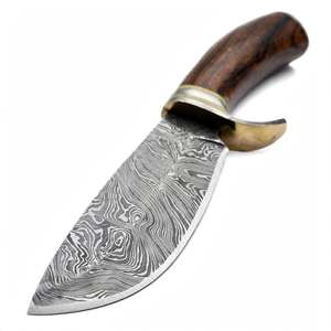 Couteau de boucher artisanal en acier Damas, manche en bois, outil de cuisine - Product Image 3