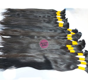 Fournisseur en gros de cheveux humains indiens Remy alignés sur les cuticules, naturels, bruts, lisses, en vrac, 100 grammes, États-Unis - Product Image 5