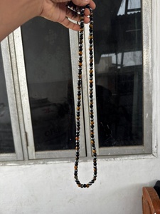 Collier Jap Mala en cristal fait main à triple protection, 108 perles gravées, forme circulaire polie, méditation bouddhiste, AGATE RAIS - Product Image 3