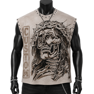 เสื้อกล้ามลายกราฟิกประดับเพชร Glory Custom ผ้าฝ้าย 100% เนื้อนุ่ม ระบายอากาศได้ดี สไตล์ใหม่ทันสมัย เสื้อยืดแขนกุดสำหรับทุกเพศ - Product Image 5
