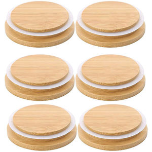 Tapas de Bambú Ecológicas Personalizadas con Logotipo, Tapas Clásicas para Frascos, Tapas Reutilizables con Anillo de Sellado, Tapas de Madera de Pino - Product Image 6
