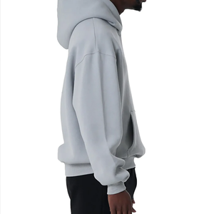 Sudadera con Capucha Extra Grande para Hombre Nexfit Athletics, Color Gris Sólido, Felpa de Algodón, Estilo Casual, Bolsillo Canguro, Corte Regular, Invierno - Product Image 5