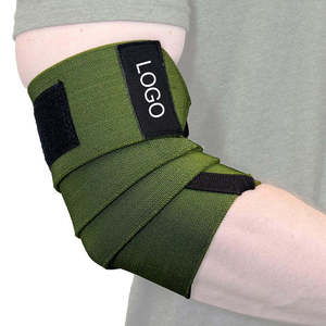 Custom Logo Elbow and Knee <b>Wraps</b> for Weightlifting Cross Training Fitness Knee <b>Wraps</b> Support for Squat Gym Knee Sleeves Support - Product Image 5