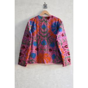 Chaqueta de Algodón Bordada y Acolchada Hecha a Mano con Diseño Khambadiya, Transpirable, Estilo Bohemio, con Parches, Cuello Alto, Estilo Indio Vintage - Product Image 4