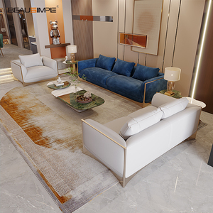 Ý ánh sáng sang trọng vuông <span class=keywords><strong>sofa</strong></span> da chuyển đổi với khung gỗ nội thất phòng khách cao cấp Kích thước tùy chỉnh - Product Image 2